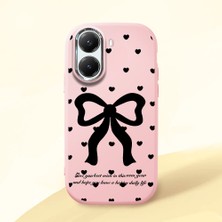 HONTINGA Poco X7 Pro ile Uyumlu Kılıfı Kamera Korumalı Düşüme Önleyici Basitlik Pembe Yumuşak Silikon Telefon Kılıfı Fiyonk Desenli K4-0229