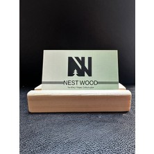 Nest Woodtr 2.5X4.5X10CM Doğal Ahşap Ham Ithal Rus Çam Ağacı Takvim Standı, Fotoğraf Tutucu, Kartvizitlik