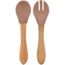 Gray Line Gry Mama Kaşığı ve Çatal Seti Woody Brown Nel1
