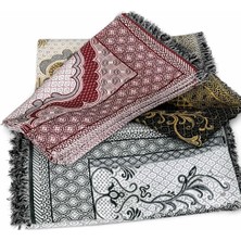 SHR Tasarım Hediyelik Simli Seccade 200-220 Gram 70-110 cm Hac Umre Mevlüt Bohçalık Hediyelik