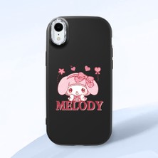 HONTINGA iPhone Xr ile Uyumlu Kılıfı Kamera Korumalı Düşüme Önleyici Basitlik Siyah Yumuşak Silikon Telefon Kılıfı Melody Desenli K4-0258