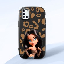 HONTINGA Samsung Galaxy A31 ile Uyumlu Kılıfı Kamera Korumalı Düşüme Önleyici Basitlik Siyah Yumuşak Silikon Telefon Kılıfı Güzel Kadın Desenli K4-0237