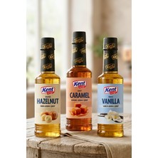 Kent Boringer 3'lü Kahve Şurupları Seti Karamel Vanilya Fındık 355 ml Premium Lezzet