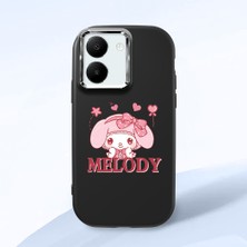HONTINGA Vivo Y27 ile Uyumlu Kılıfı Kamera Korumalı Düşüme Önleyici Basitlik Siyah Yumuşak Silikon Telefon Kılıfı Melody Desenli K4-0258