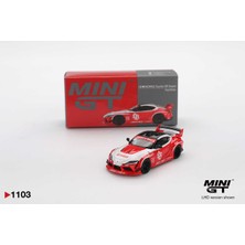 Mini Gt Lb-Works Toyota gr Supra Red White 1:64 Diecast Model Araba MGT01103