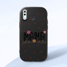 HONTINGA Samsung Galaxy A30 ile Uyumlu Kılıfı Kamera Korumalı Düşüme Önleyici Basitlik Siyah Yumuşak Silikon Telefon Kılıfı Mama Desenli K4-0241