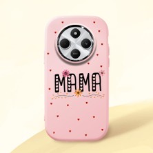 HONTINGA Redmi 14C ile Uyumlu Kılıfı Kamera Korumalı Düşüme Önleyici Basitlik Pembe Yumuşak Silikon Telefon Kılıfı Mama Desenli K4-0241