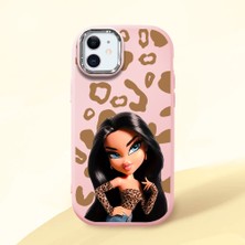 HONTINGA iPhone 11 ile Uyumlu Kılıfı Kamera Korumalı Düşüme Önleyici Basitlik Pembe Yumuşak Silikon Telefon Kılıfı Güzel Kadın Desenli K4-0237