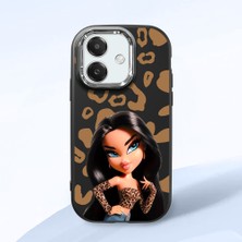 HONTINGA Oppo A3X 4g ile Uyumlu Kılıfı Kamera Korumalı Düşüme Önleyici Basitlik Siyah Yumuşak Silikon Telefon Kılıfı Güzel Kadın Desenli K4-0237