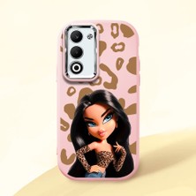 HONTINGA Oppo A5 ile Uyumlu Kılıfı Kamera Korumalı Düşüme Önleyici Basitlik Pembe Yumuşak Silikon Telefon Kılıfı Güzel Kadın Desenli K4-0237