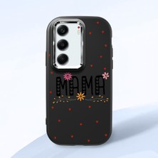 HONTINGA Tecno Camon 40 ile Uyumlu Kılıfı Kamera Korumalı Düşüme Önleyici Basitlik Siyah Yumuşak Silikon Telefon Kılıfı Mama Desenli K4-0241