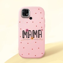 HONTINGA Redmi 10C ile Uyumlu Kılıfı Kamera Korumalı Düşüme Önleyici Basitlik Pembe Yumuşak Silikon Telefon Kılıfı Mama Desenli K4-0241