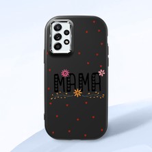 HONTINGA Samsung Galaxy A52S ile Uyumlu Kılıfı Kamera Korumalı Düşüme Önleyici Basitlik Siyah Yumuşak Silikon Telefon Kılıfı Mama Desenli K4-0241