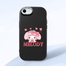 HONTINGA iPhone 8 ile Uyumlu Kılıfı Kamera Korumalı Düşüme Önleyici Basitlik Siyah Yumuşak Silikon Telefon Kılıfı Melody Desenli K4-0258