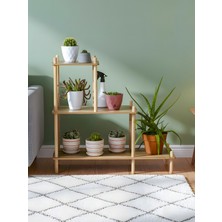 Asudehome Saksı Standı Bahçe 3 Katlı Saksılık Çiçek Rafı Ahşap Saksılık Çiçeklik No1