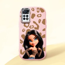 HONTINGA Redmi Note 12 Pro 4g ile Uyumlu Kılıfı Kamera Korumalı Düşüme Önleyici Basitlik Pembe Yumuşak Silikon Telefon Kılıfı Güzel Kadın Desenli K4-0237