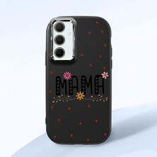 HONTINGA Samsung Galaxy A35 ile Uyumlu Kılıfı Kamera Korumalı Düşüme Önleyici Basitlik Siyah Yumuşak Silikon Telefon Kılıfı Mama Desenli K4-0241