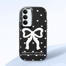 HONTINGA Realme C75 ile Uyumlu Kılıfı Kamera Korumalı Düşüme Önleyici Basitlik Siyah Yumuşak Silikon Telefon Kılıfı Fiyonk Desenli K4-0229