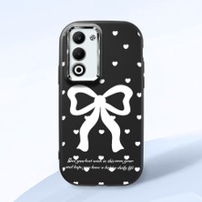 HONTINGA Oppo A5 ile Uyumlu Kılıfı Kamera Korumalı Düşüme Önleyici Basitlik Siyah Yumuşak Silikon Telefon Kılıfı Fiyonk Desenli K4-0229