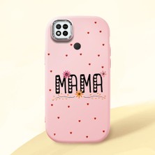 HONTINGA Redmi 9c ile Uyumlu Kılıfı Kamera Korumalı Düşüme Önleyici Basitlik Pembe Yumuşak Silikon Telefon Kılıfı Mama Desenli K4-0241