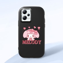 HONTINGA Redmi Note 12 5g ile Uyumlu Kılıfı Kamera Korumalı Düşüme Önleyici Basitlik Siyah Yumuşak Silikon Telefon Kılıfı Melody Desenli K4-0258