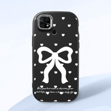 HONTINGA Redmi 10C ile Uyumlu Kılıfı Kamera Korumalı Düşüme Önleyici Basitlik Siyah Yumuşak Silikon Telefon Kılıfı Fiyonk Desenli K4-0229