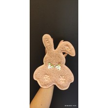 Gönülden Tasarım Peluş Boncuk Işleme Tavşan Arma Dikiş Aplike 28X20 cm