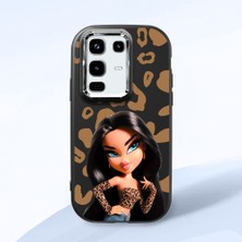 HONTINGA Infinix Note 50 Pro ile Uyumlu Kılıfı Kamera Korumalı Düşüme Önleyici Basitlik Siyah Yumuşak Silikon Telefon Kılıfı Güzel Kadın Desenli K4-0237