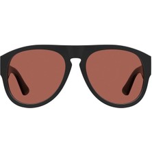 Moschino Kadın Güneş Gözlüğü - Pilot Siyah Kemik Çerçeve Pembe Cam UV400 176/S