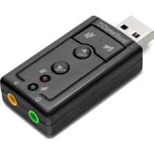 Shopwave USB Harici Ses Kartı 7.1 - Siyah HDX5255