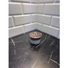 El Yapımı Mini Çikolatalı Görünümlü Jel Mum – Mika Kap Çikolata Kokulu Dekoratif Hediyelik Mum