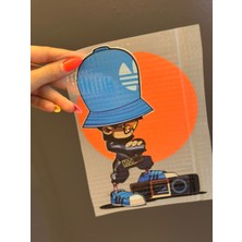 Gönülden Tasarım Ütü Ile Yapışan Tasarım Radyolu Çocuk Transfer Baskı Arma 20X14 cm