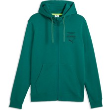 Puma Erkek Yeşil Puma Amf1 Essential Hooded Jacket Yeşil Erkek Eşofman Üst
