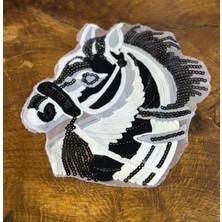 Gönülden Tasarım Dokuma Payetli At Arma Dikiş Aplike 22X20 cm