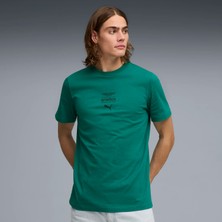 Puma Erkek Yeşil Puma Amf1 Essential Logo Tee 1 Yeşil Erkek T-Shirt