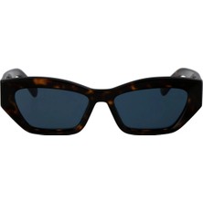 Stella Mccartney Kadın Güneş Gözlüğü - Cat Eye Koyu Havana Kemik Çerçeve Gri Tek Renk Cam UV400 SC40047I-Y