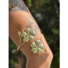 Gönülden Tasarım Çelik Çiçekli Kadın Kol Bileziği