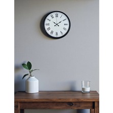 MegaSepet Mey Ithalat® 36 cm Siyah Roma Rakamlı Duvar Saati