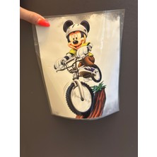 Gönülden Tasarım Ütü Ile Yapışan Tasarım Çizgi Film Kahramanı Fare Transfer Baskı Arma 21X16 cm