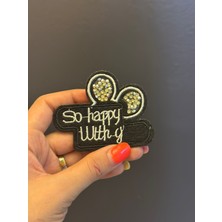 Gönülden Tasarım Renkli Kulaklı Taş Nakış Işleme Arma 8x7 cm Ütü Ile Yapışan Özellikli