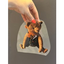 Gönülden Tasarım Ütü Ile Yapışan Tasarım Ayı Transfer Baskı Arma 17X15 cm