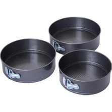 E-Bulurum 3'lü Kelepçeli Kek Kalıbı Seti