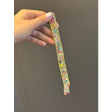 Gönülden Tasarım 20 cm Ütü Ile Yapışan Taşlı Zincirli Şerit Dikiş Giyim Aksesuarı