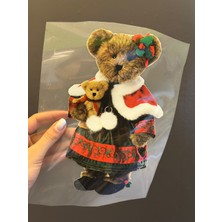 Gönülden Tasarım Ütü Ile Yapışan Tasarım Ayı Transfer Baskı Arma 22X12 cm