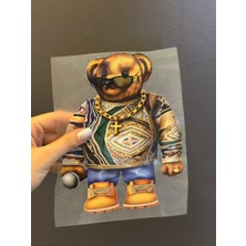 Gönülden Tasarım Ütü Ile Yapışan Tasarım Ayı Transfer Baskı Arma 20X15 cm