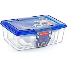 E-Bulurum 3'lü Köşeli Saklama Kabı Seti