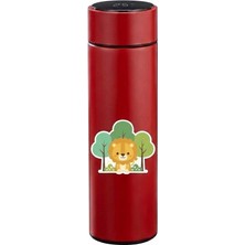 Promopanya Mavi Uzun Süre Yalıtım Sağlayan Çocuk Termosu (Bebek Mama KABI-12SAAT-MINIK Aslan Figürlü, Isme Özel-Kişiye Özel-Kişiselleştirilebilir, Isim Yazılabilir)