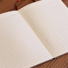 E-Bulurum Gold Işlemeli Taba Rengi Deri Not Defteri