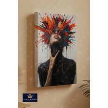 Tablo Royale  Duyguların Patlama Anı Kadın Silüet Kanvas Tablo - Salon Tablo - Ofis Tablo