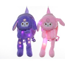 E-Bulurum Peluş Işıklı Oynar Kulaklı Kuromi Sırt Çantası